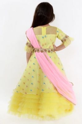 Embroidered Anarkali with Dupatta