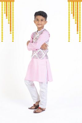 Pink cotton kurta 